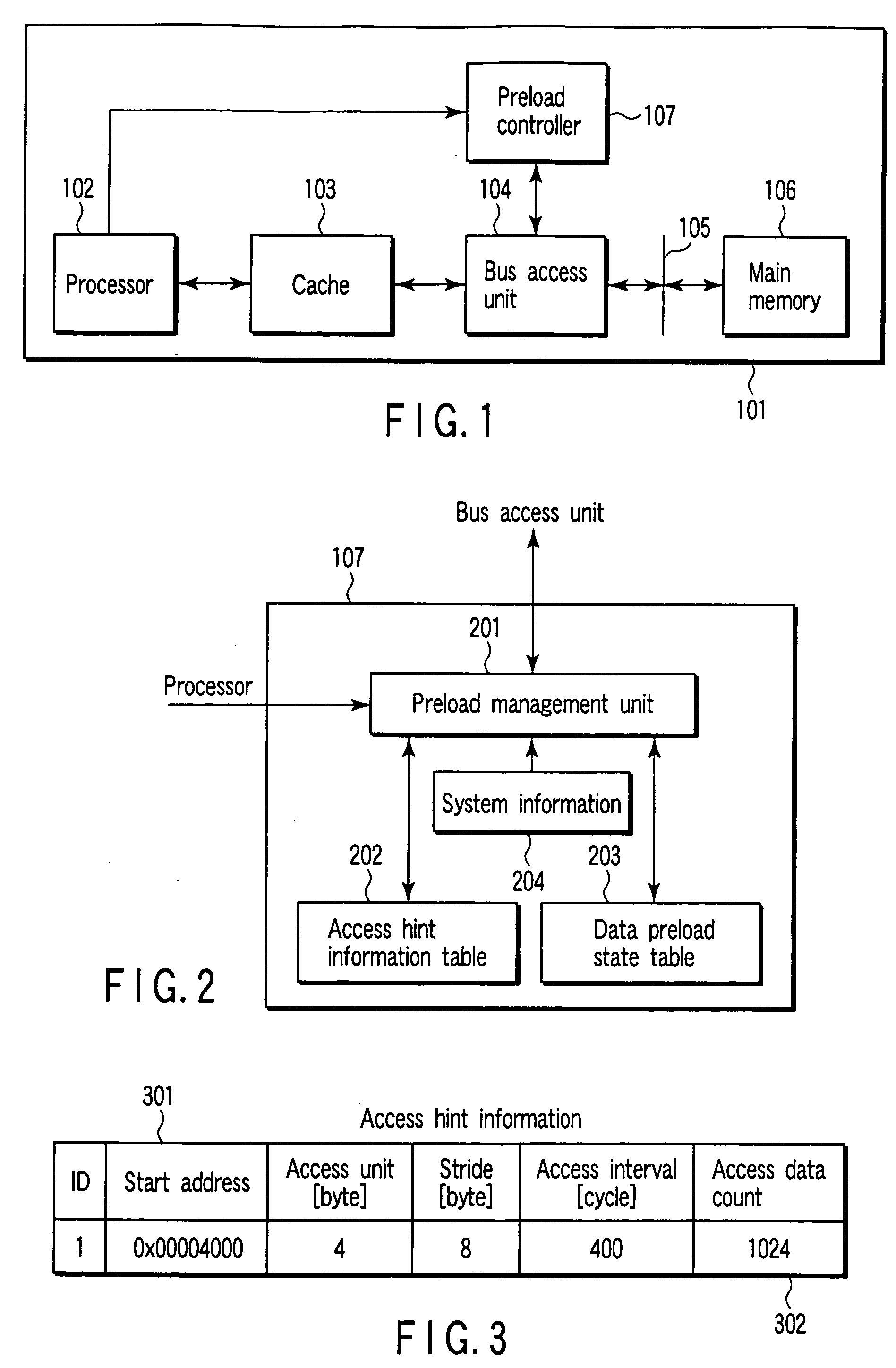 Preload controller, preload control method for controlling preload of data by processor to temporary memory, and program