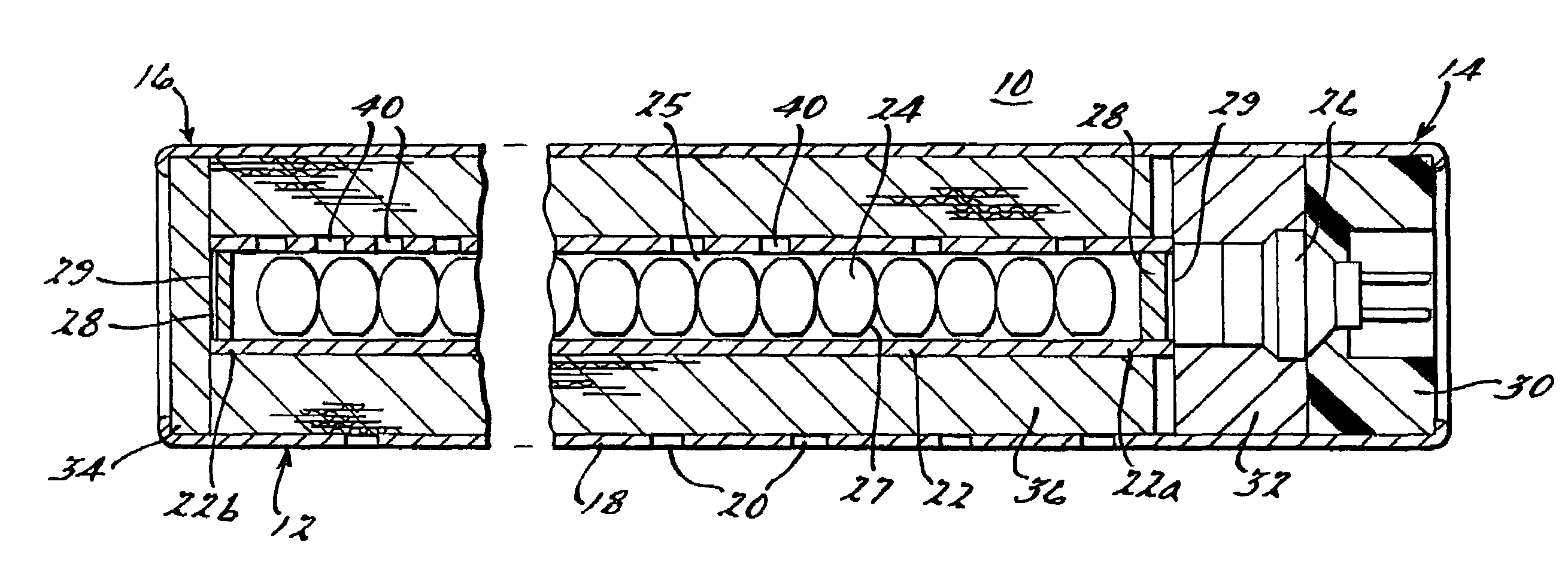 Gas generating composition