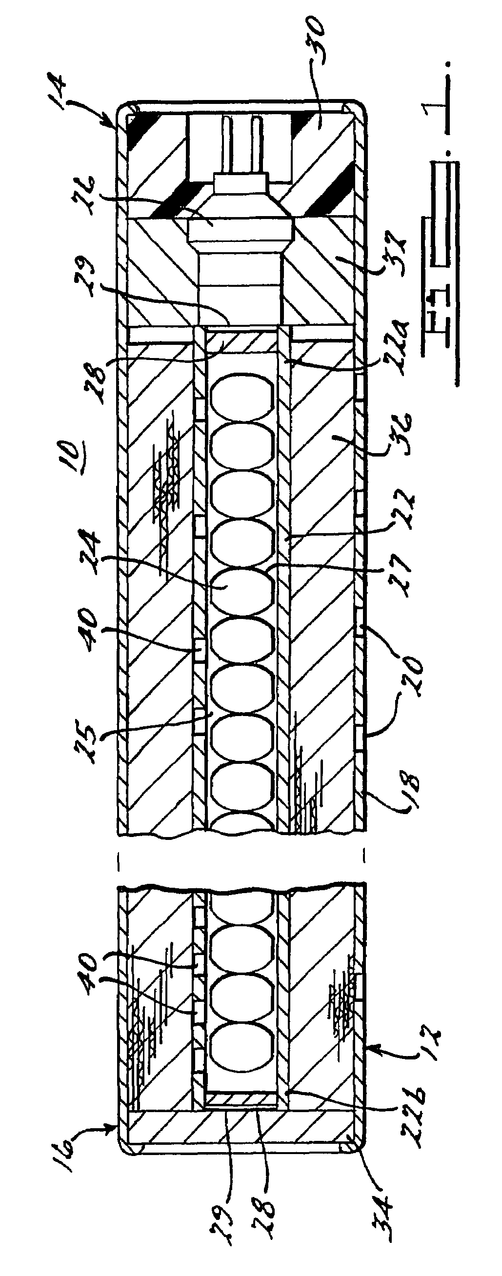 Gas generating composition