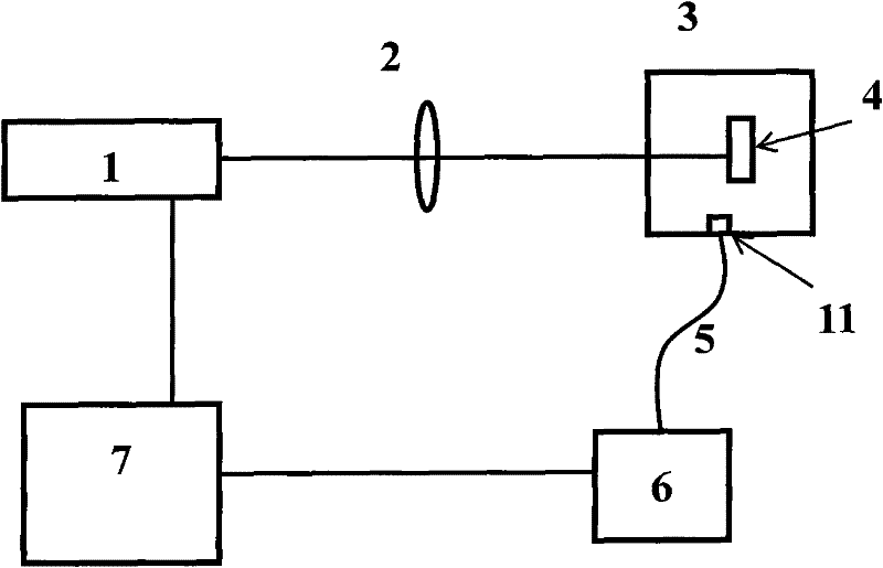 Detection time and position controllable laser induced breakdown spectroscopy detection device