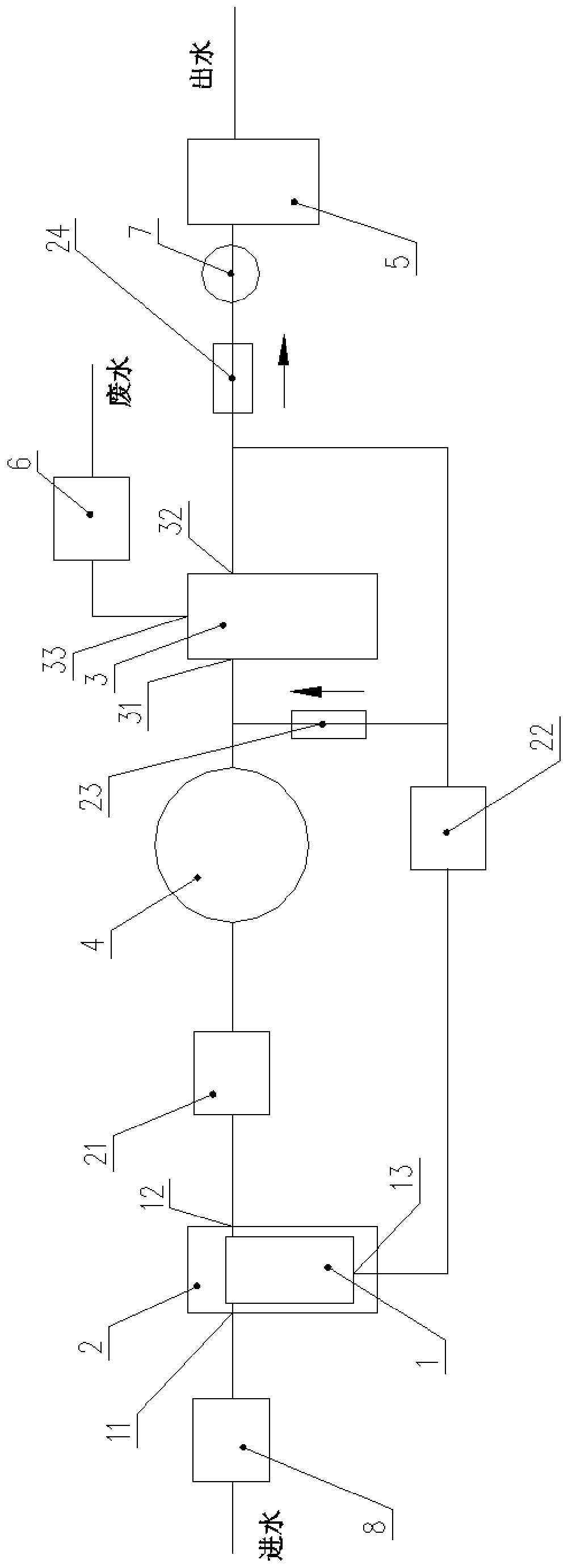 Filter element structure capable of storing pure water and foam film water purification system applying filter element structure