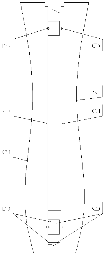 Quick butt joint fine-tuning device for upper layer and lower layer of steel-concrete combined pipes