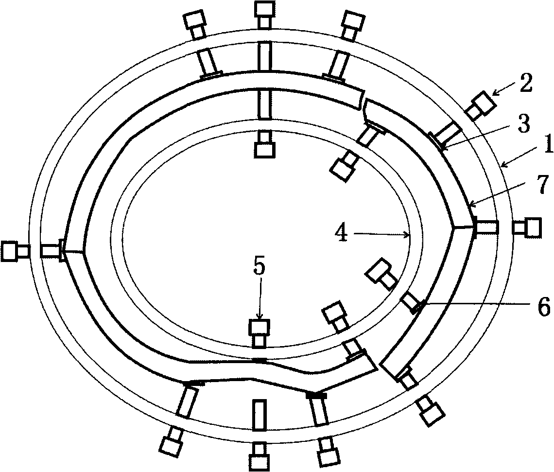 Damaged deformation bronze ware correcting locating and repairing device and method thereby