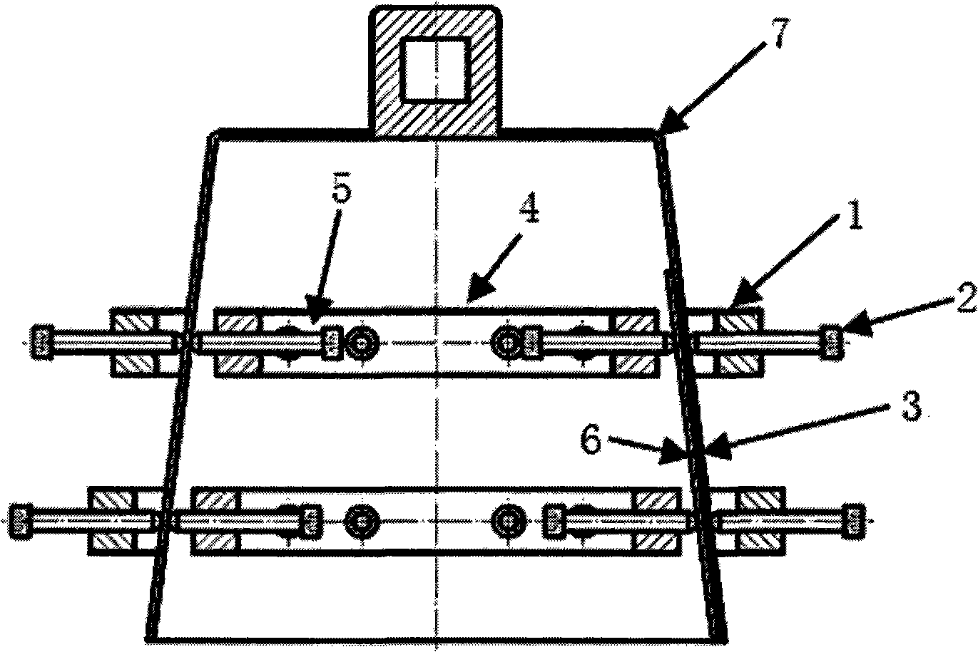 Damaged deformation bronze ware correcting locating and repairing device and method thereby