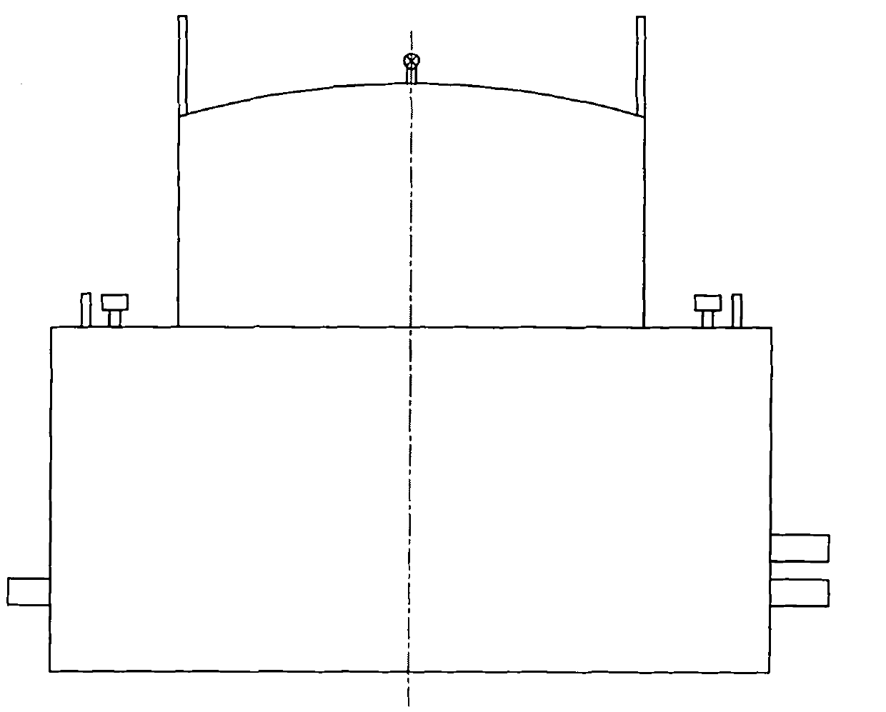 Double-chamber anaerobic methane secondary fermentation device