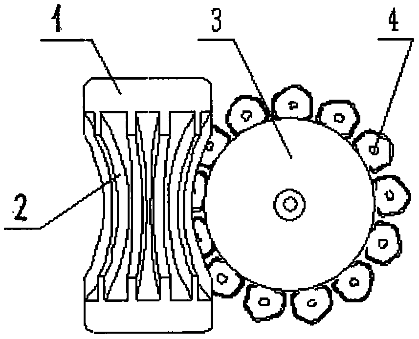 Picking roller suitable for picking agaric from agaric fungus bags