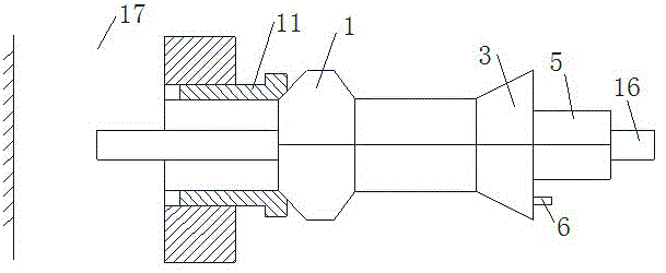 Sampling hole support plug used for pollution source smoke monitoring