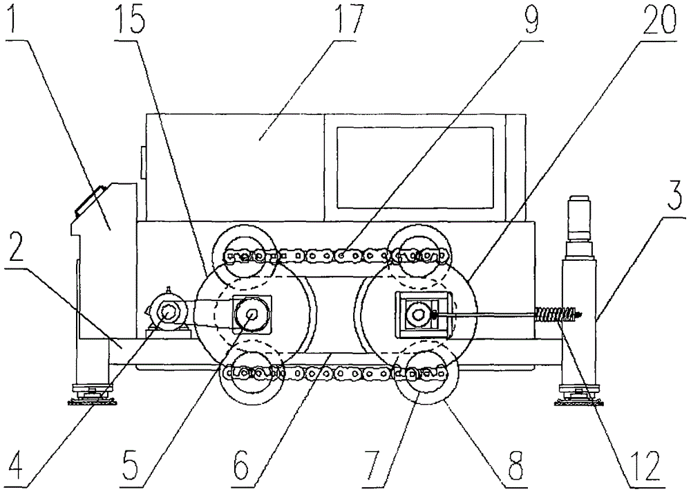 Mobile linear circulating-type acceleration loading test system