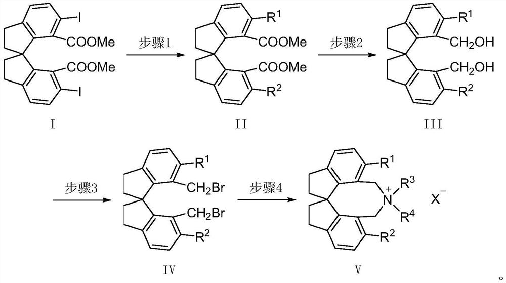 Spiroindane skeleton chiral quaternary ammonium salt as well as preparation method and application thereof