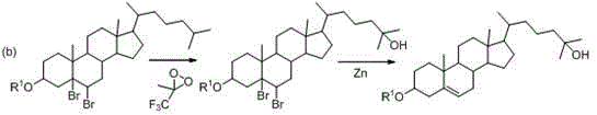 A kind of synthetic method of 25-hydroxycholesterol