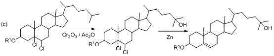 A kind of synthetic method of 25-hydroxycholesterol