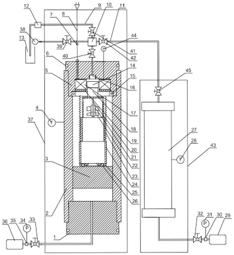 High-temperature and high-pressure fluid solid-phase precipitation amount measuring device and method