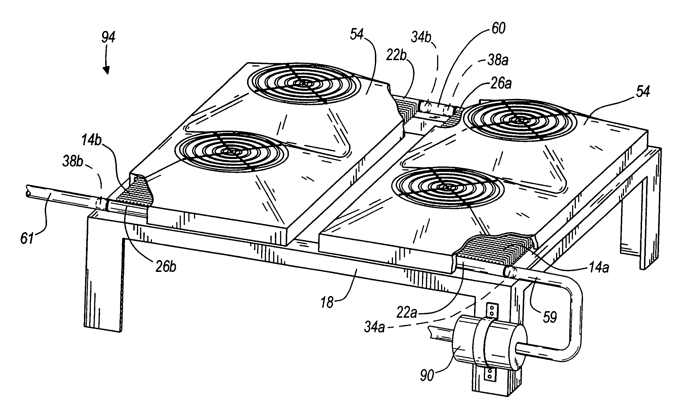 Microchannel condenser assembly