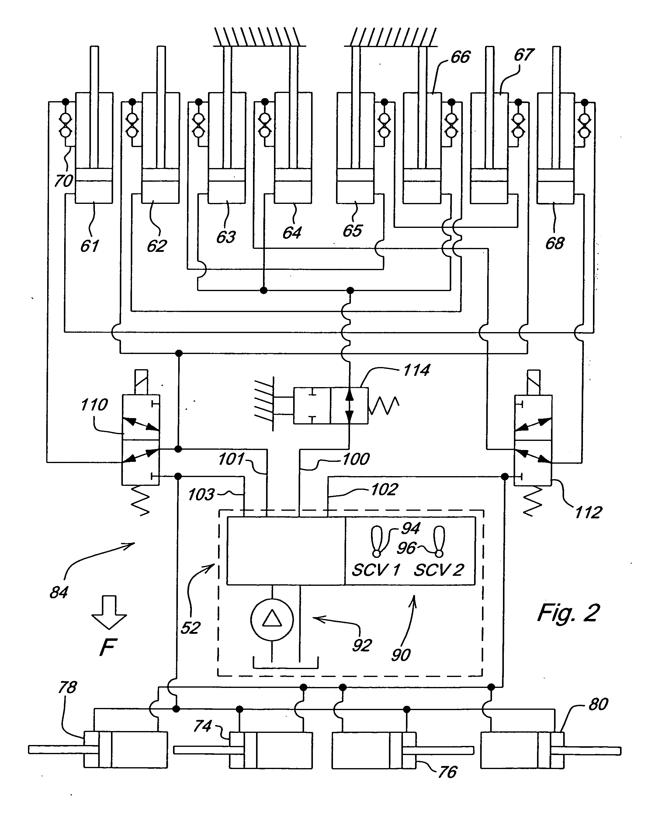 Cylinder synchronization for an implement lift system