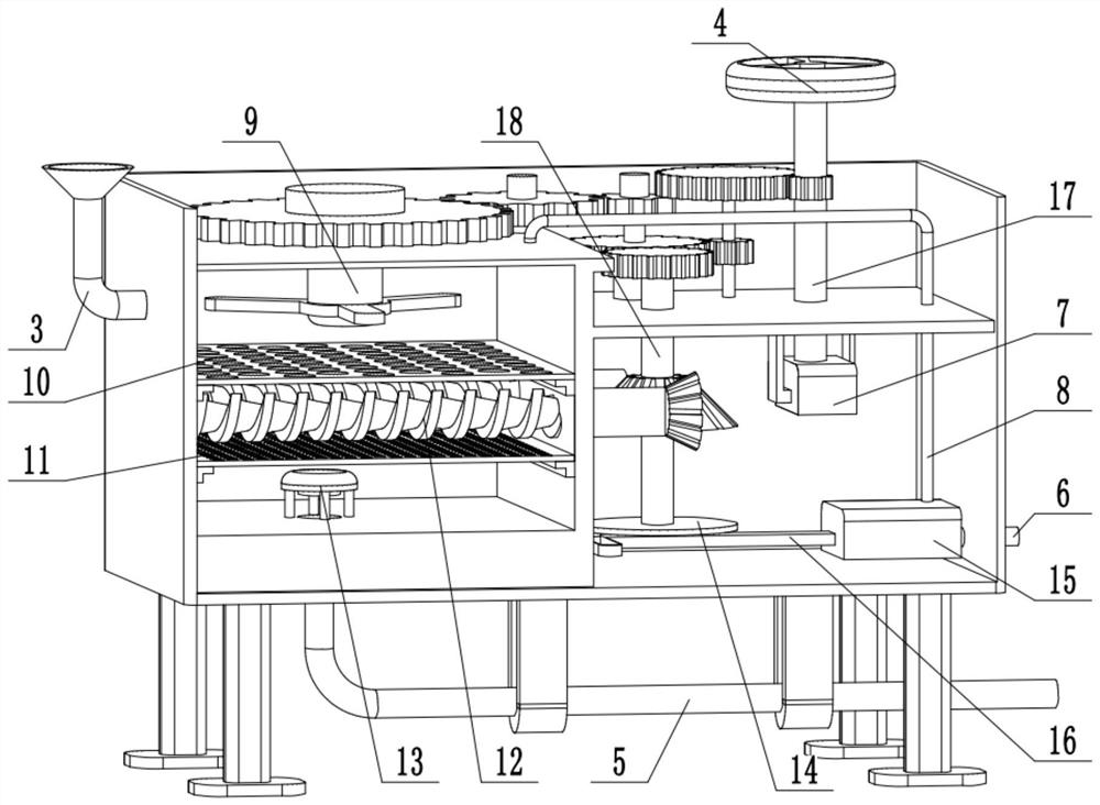 Cell pathological section collecting and flushing device