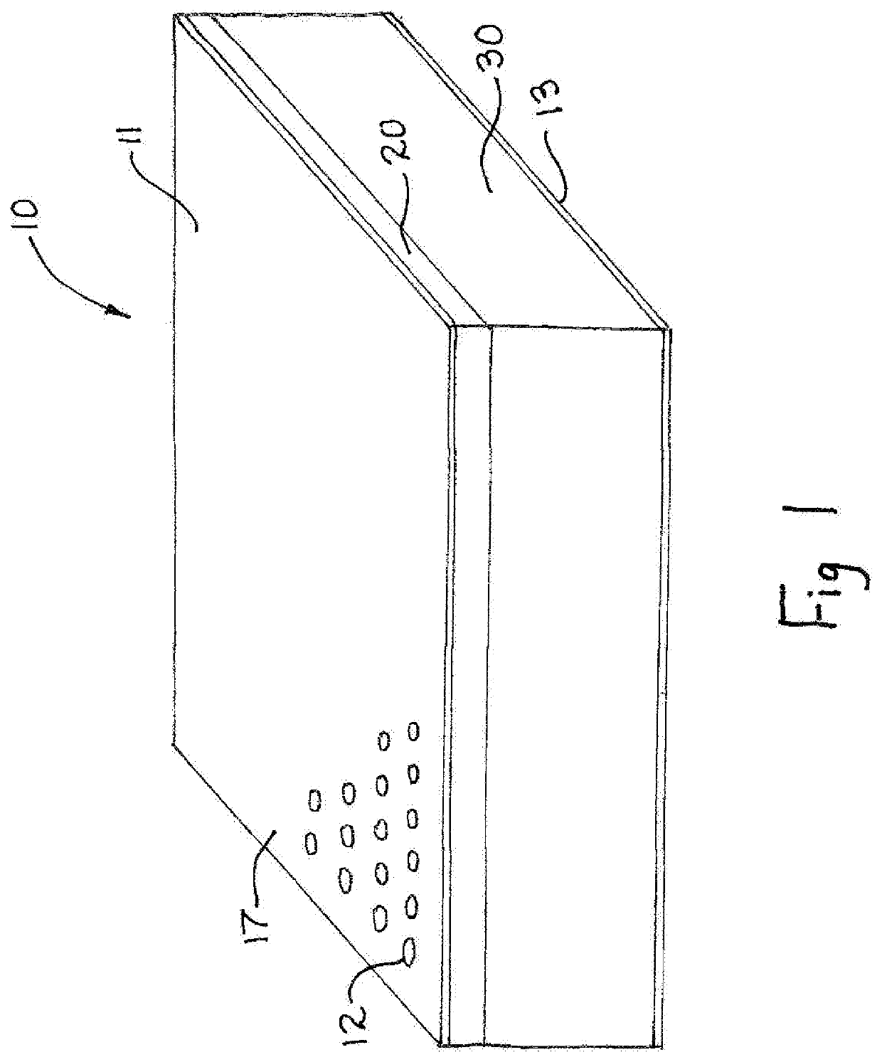 Optical breadboard table and method