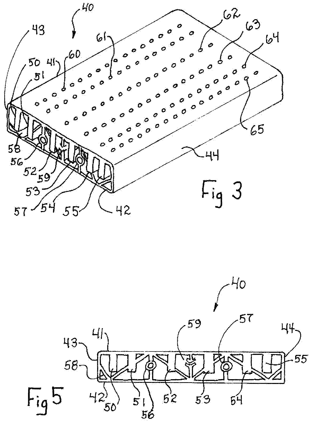 Optical breadboard table and method