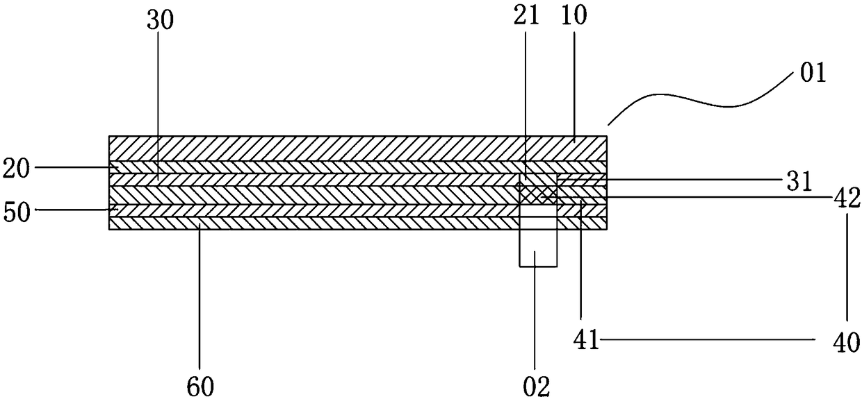 Display module structure used for front camera and laminating process thereof