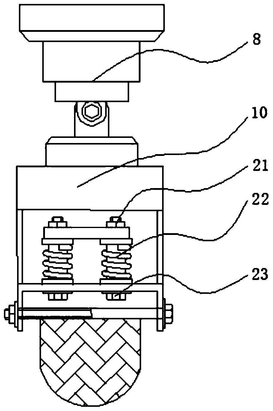 Tunnel construction shock absorption type water-rich sand layer detection perforating device