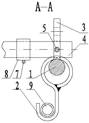 Snakelike tube panel lifting device