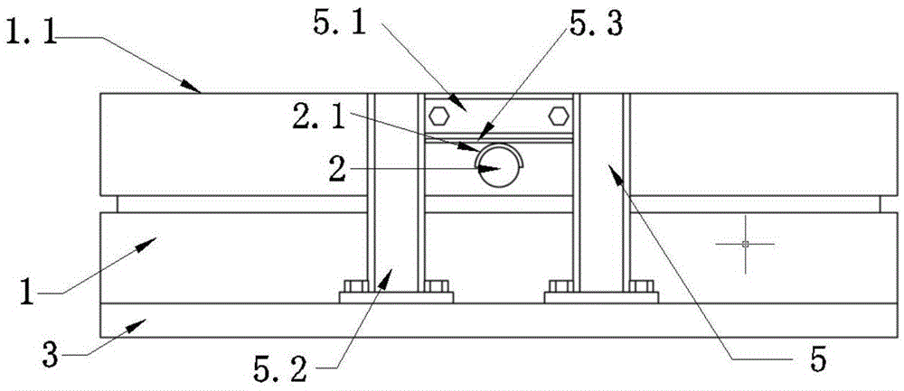 Two-way limited one-way movable basin rubber bearing