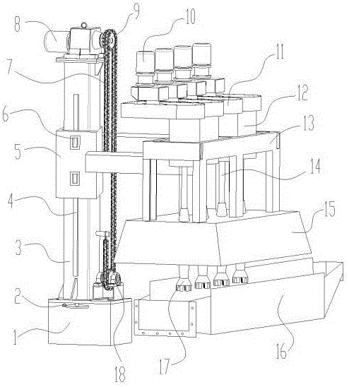 Launder-type on-line degassing device