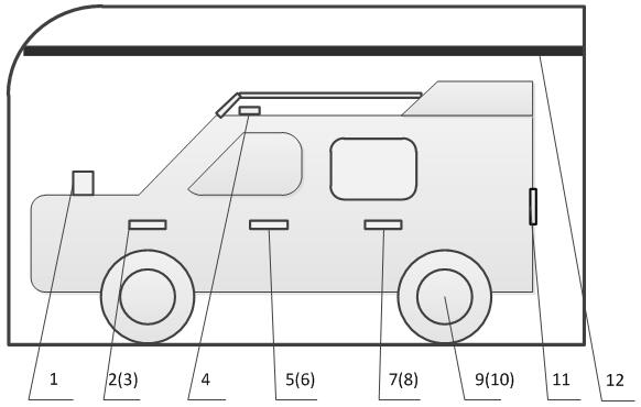 Underground unmanned trackless rubber-tyred vehicle with infrared top tracking and its driving control method