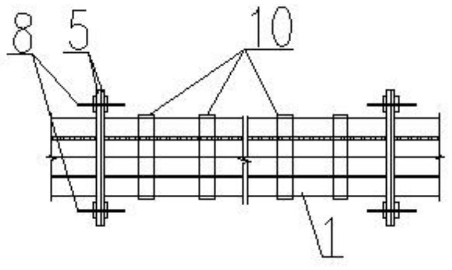 Foundation pit prefabricated support structure and support construction method