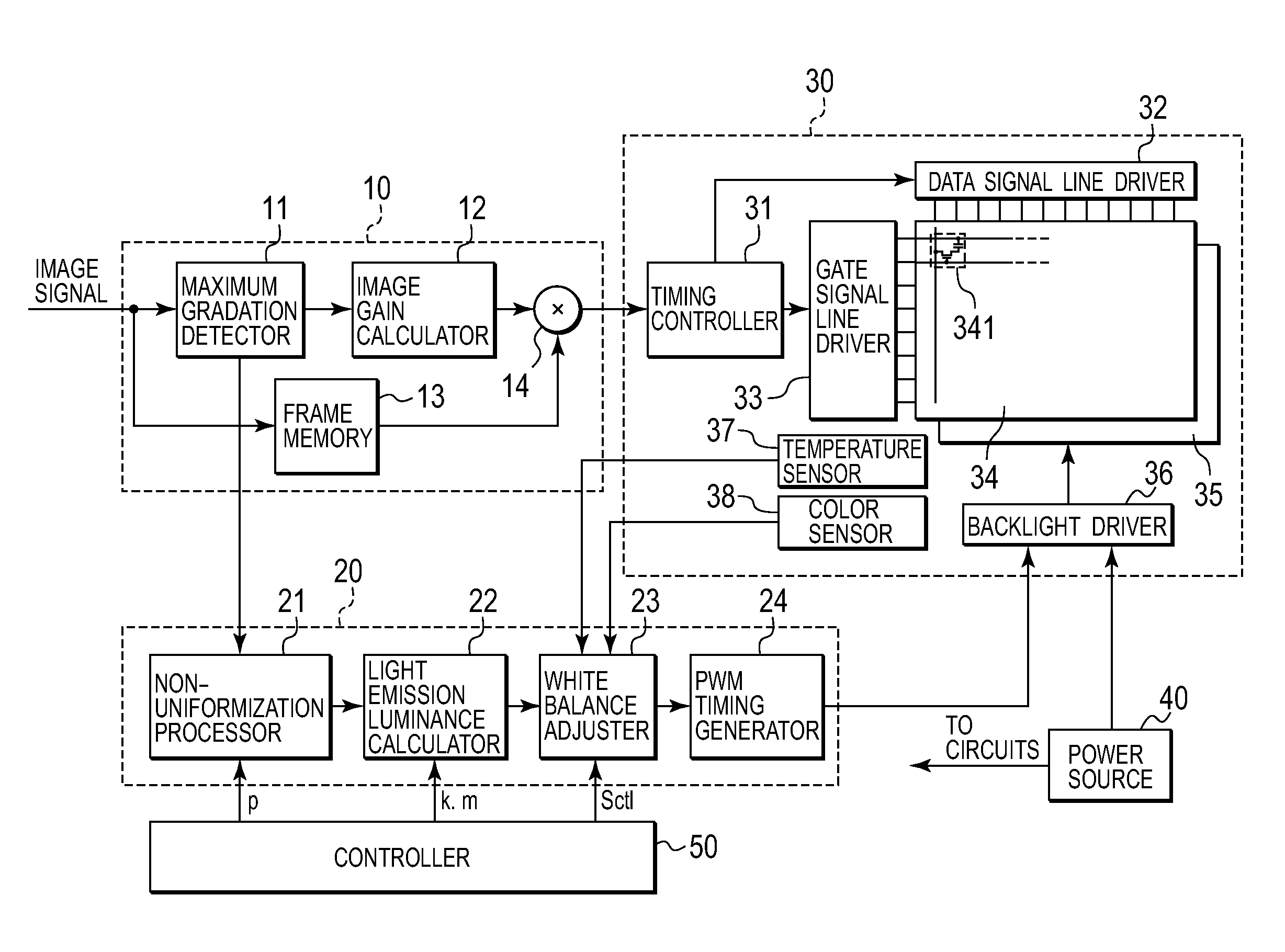 Liquid crystal display device and image display method thereof