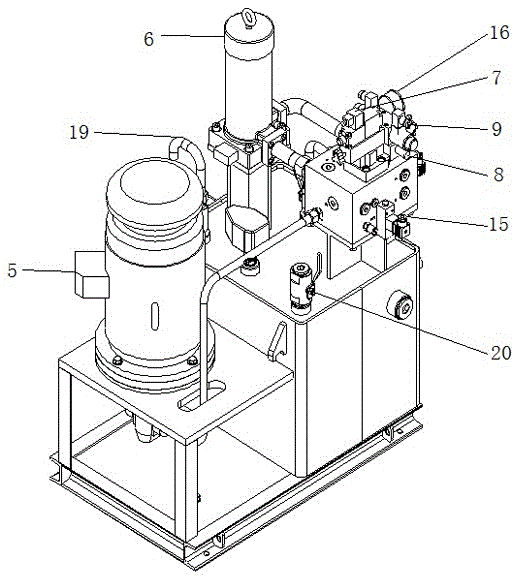 For ships with adjustable pitch thruster hydraulic control unit