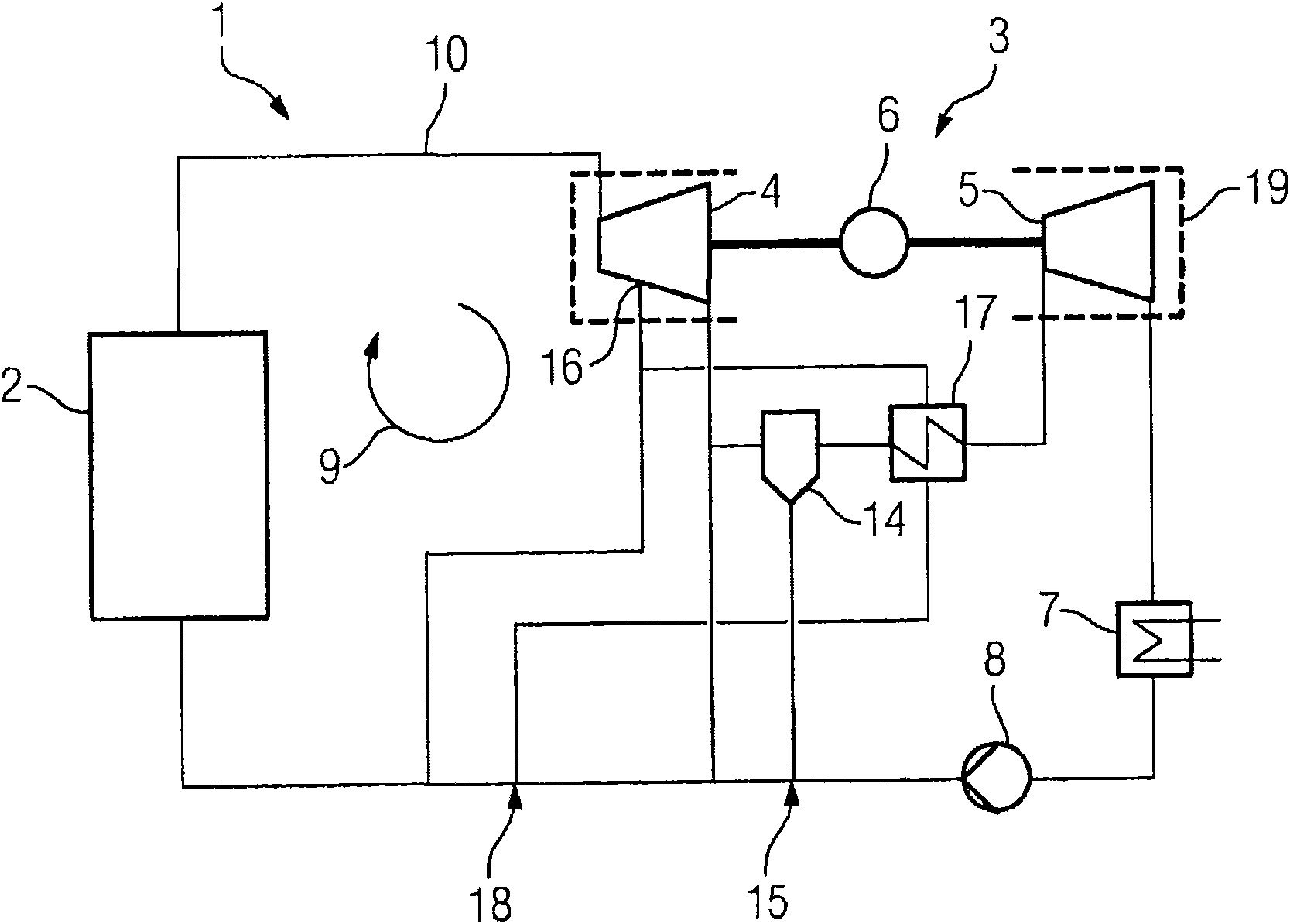 Method and device for intermediate superheating in solar direct evaporation in a solar-thermal power plant