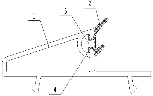 Door and window profile with embedded adhesive strip