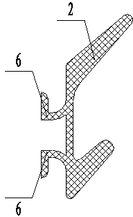 Door and window profile with embedded adhesive strip