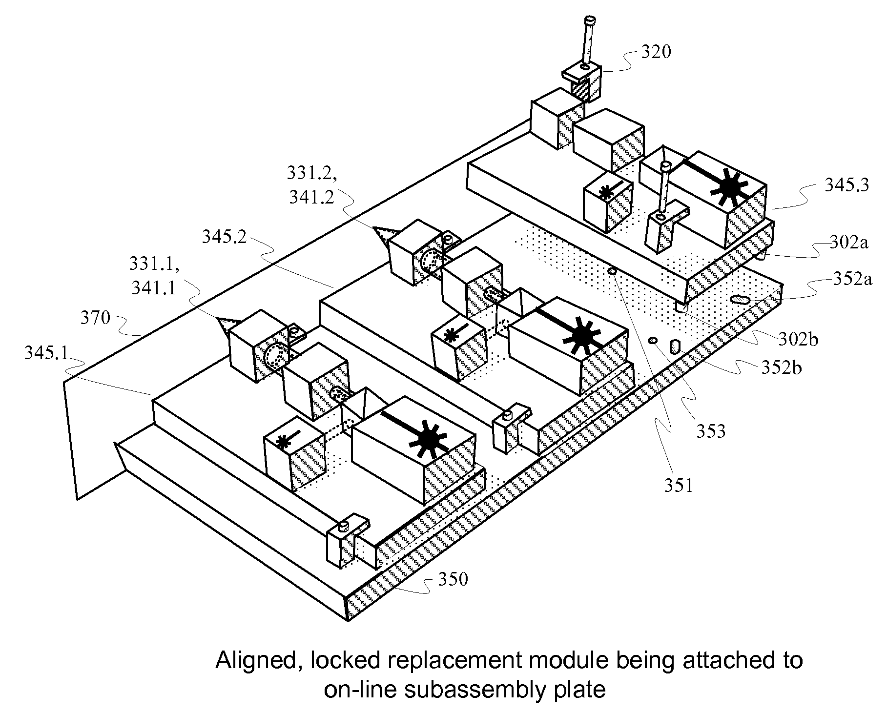 Quickly replaceable processing-laser modules and subassemblies