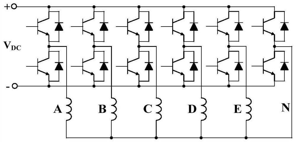 Five-phase permanent magnet motor fault-tolerant current calculation method considering second and fourth torque ripples under open circuit