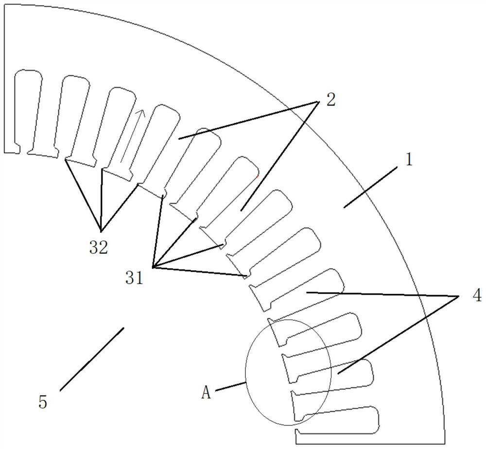 Motor stator and driving motor