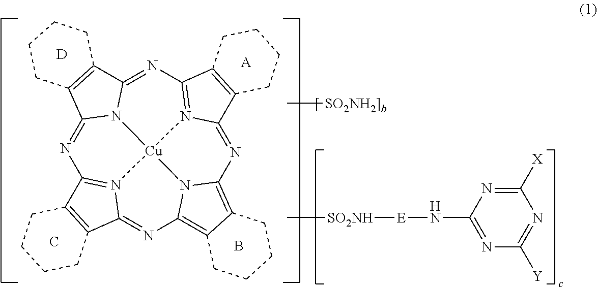 Porphyrazine coloring matter, ink composition containing the same and colored product