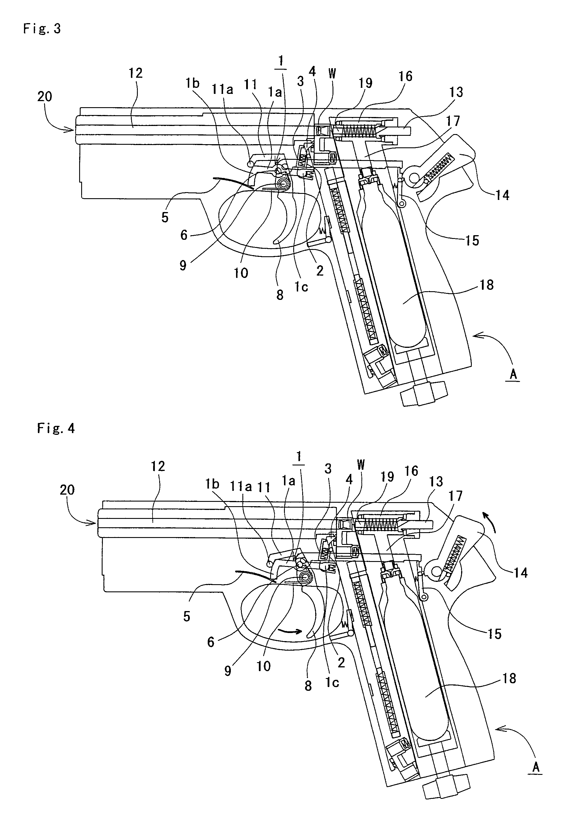 Rotary clip rotation for air gun