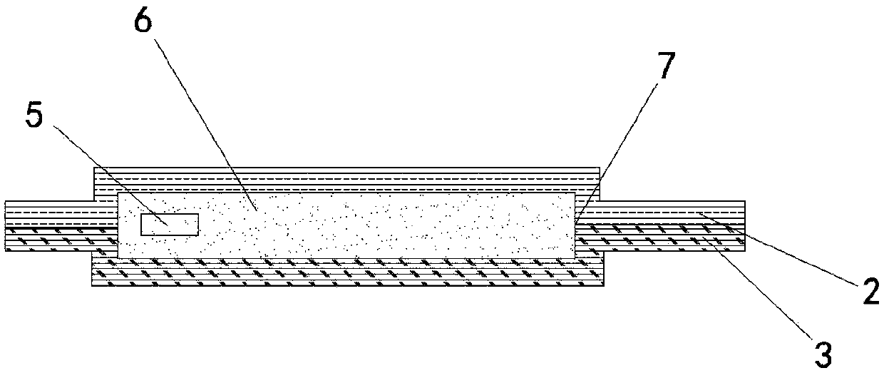 Vacuum insulation plate structure