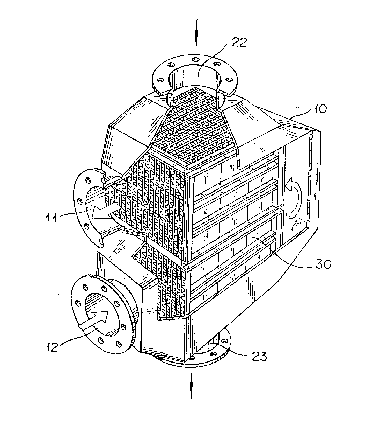 Method for preventing plate type heat exchanger from blockage