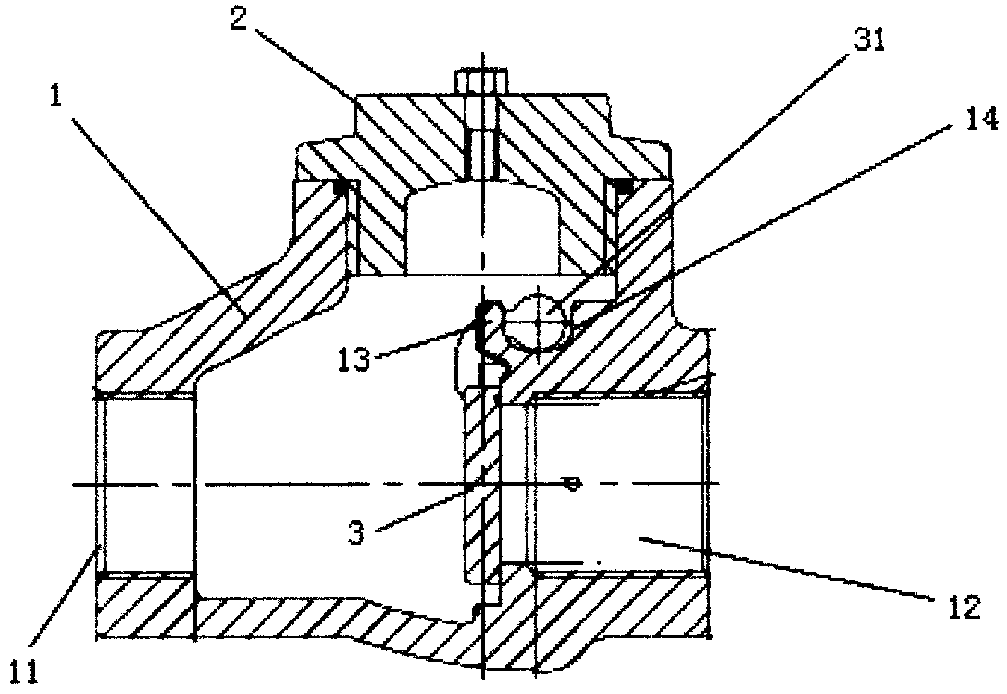 Swing vortex check valve