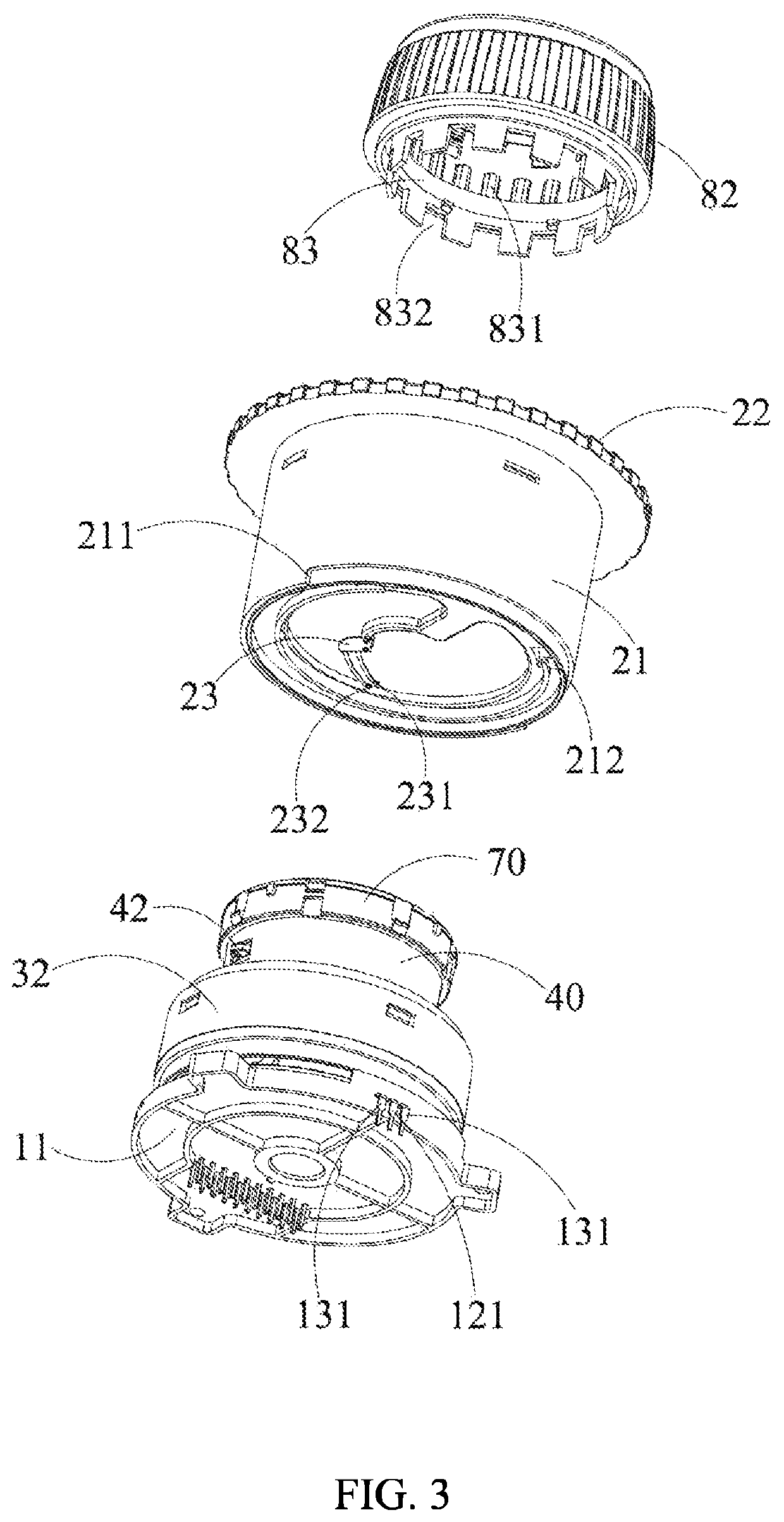 Multifunctional push knob