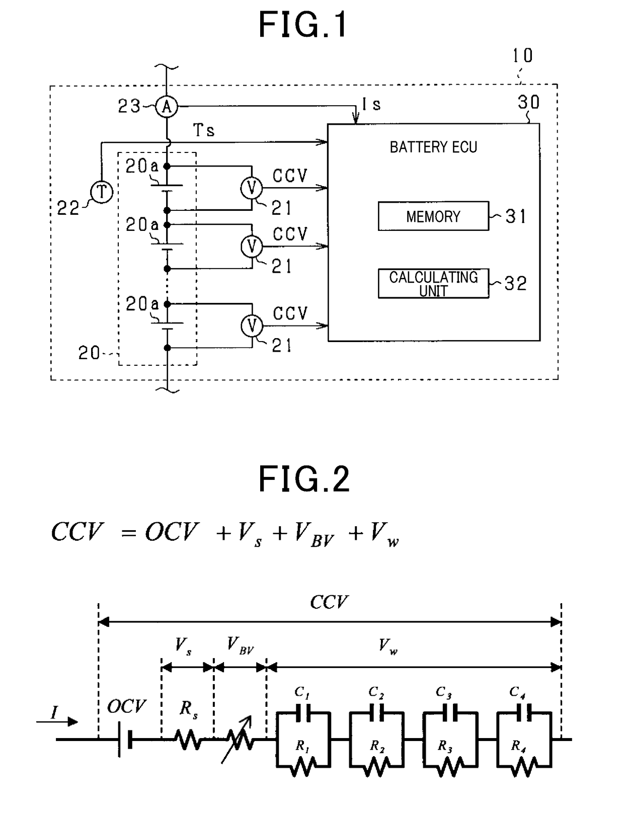 Battery state estimating device