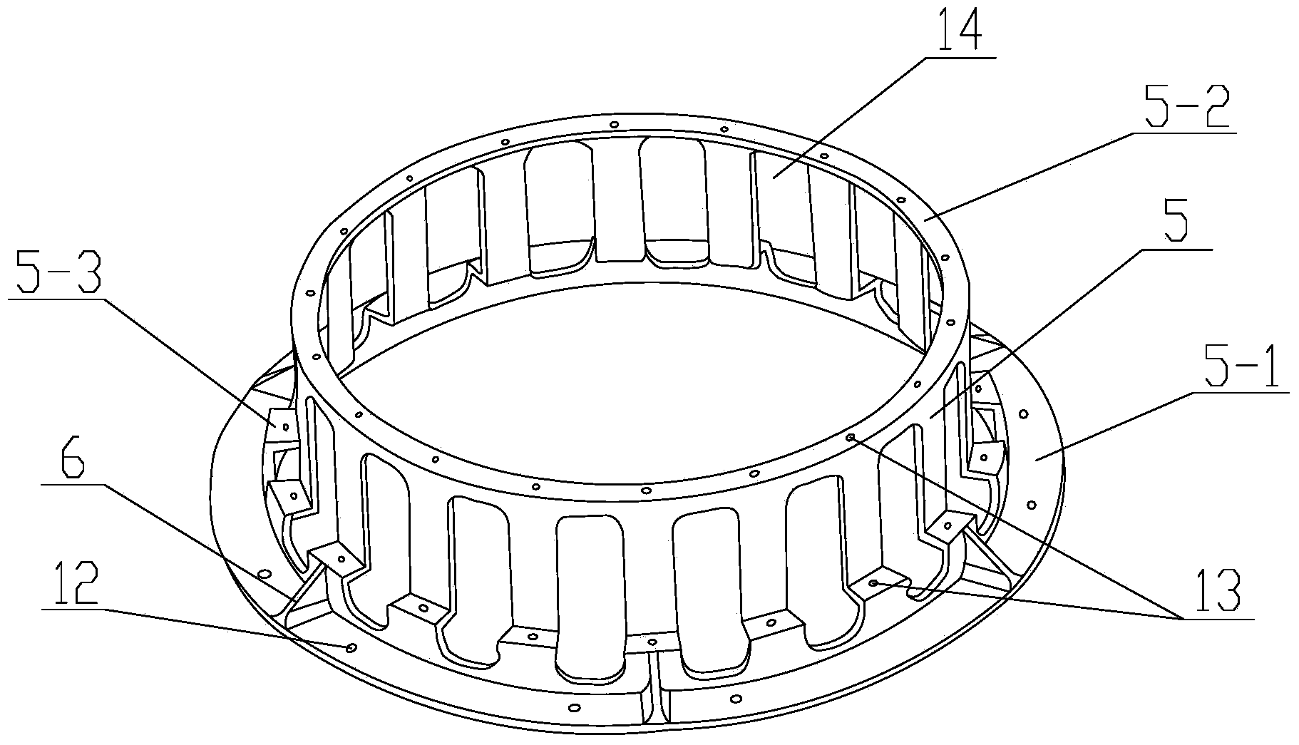 Composite material base for satellite antenna bearing cylinder and preparation method