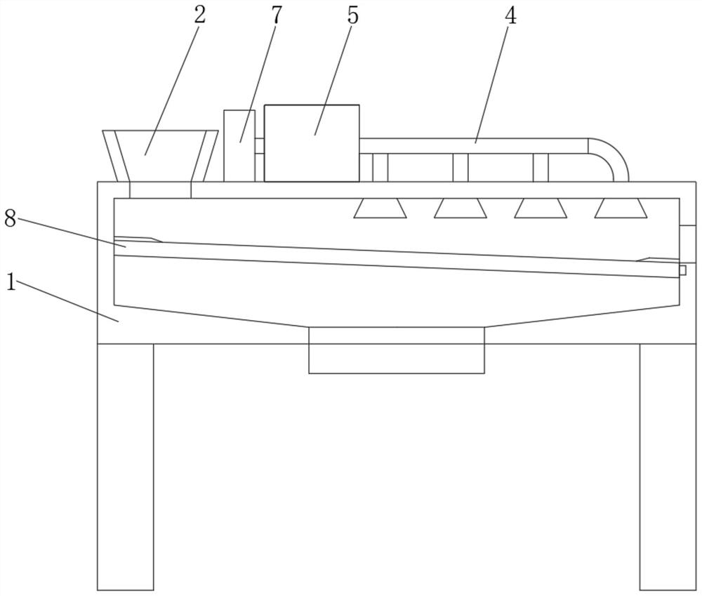 Vibration screening device for carbon production