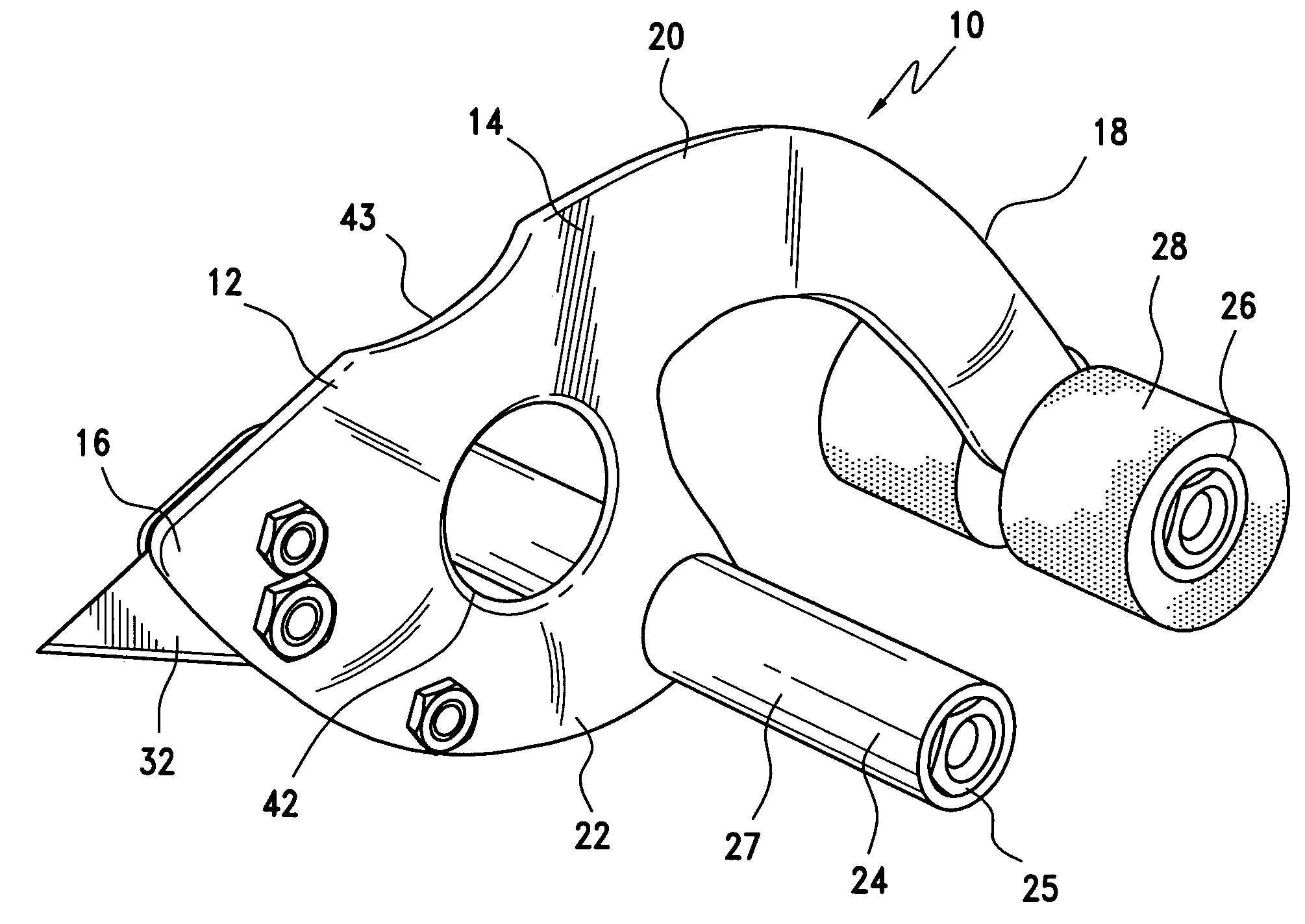 Ergonomic handle for a utility knife