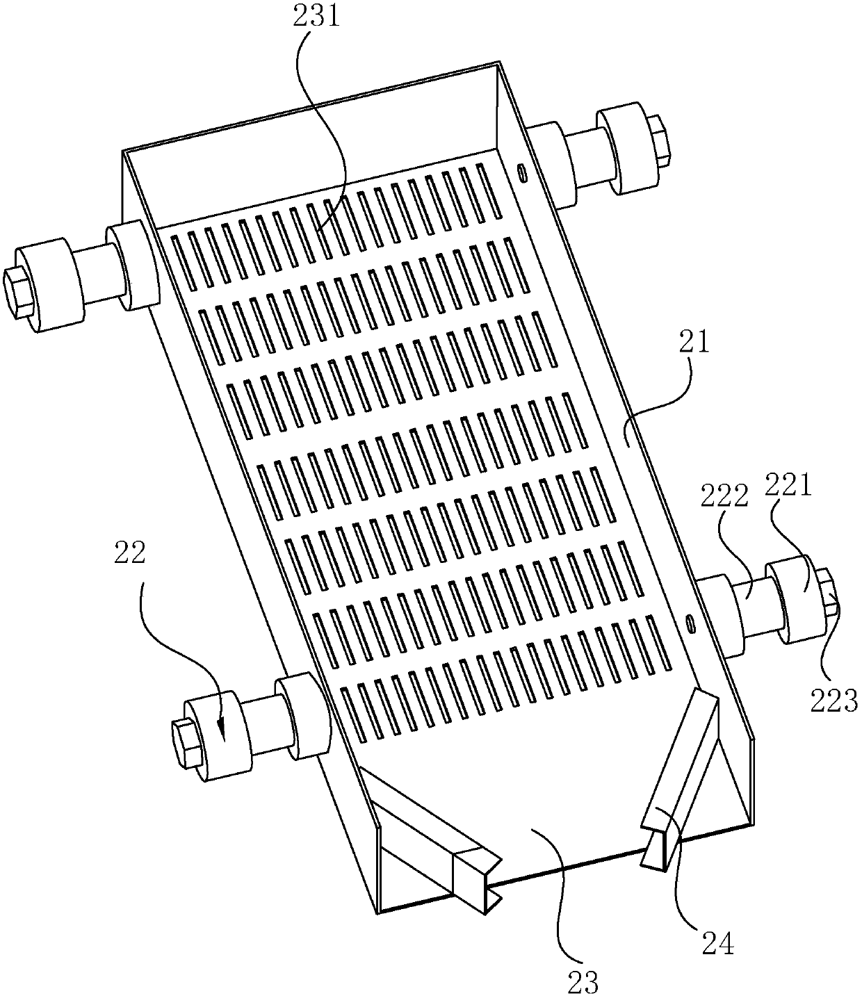 Peanut root removing device