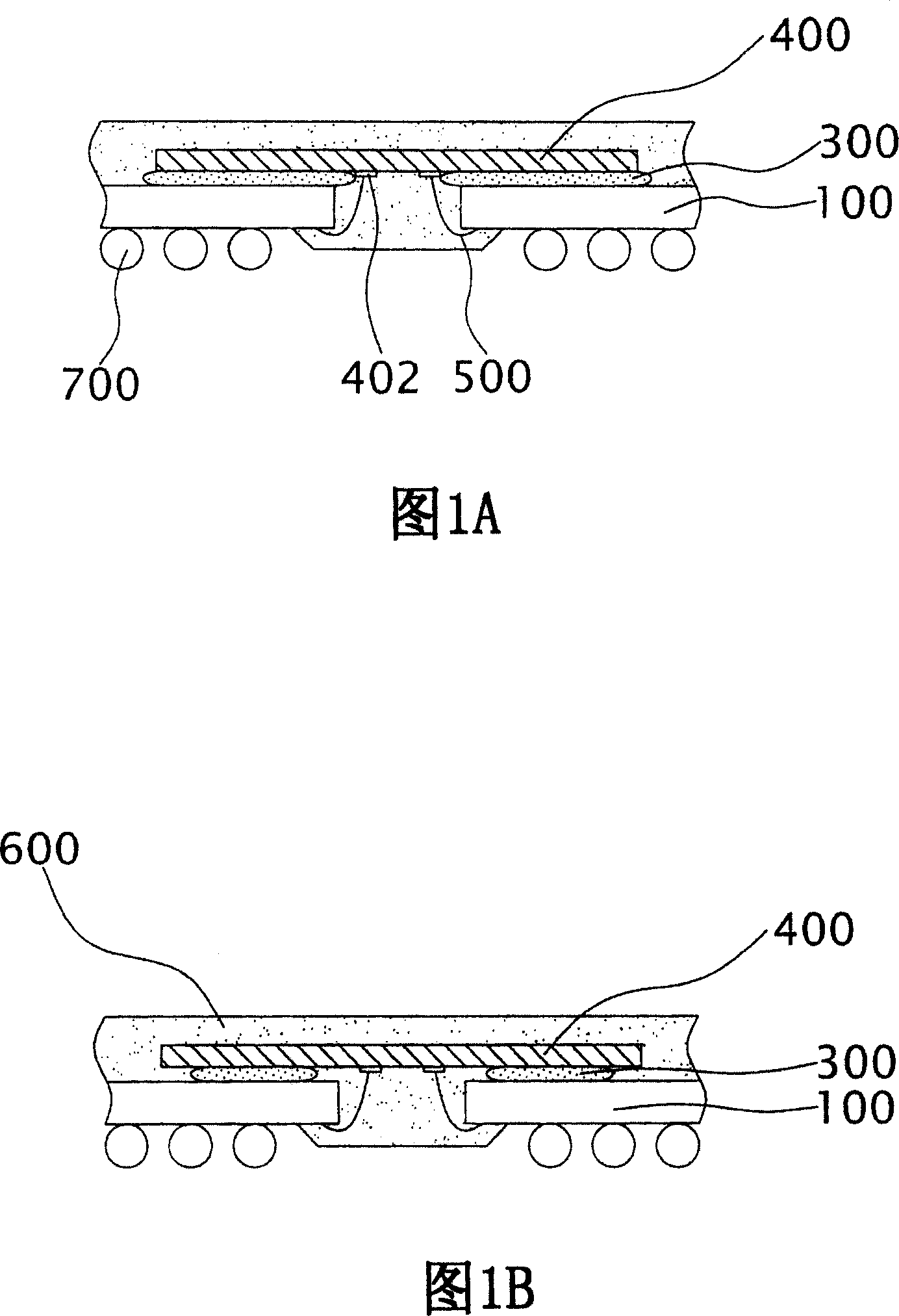 Chip packaging structure and method of producing the same