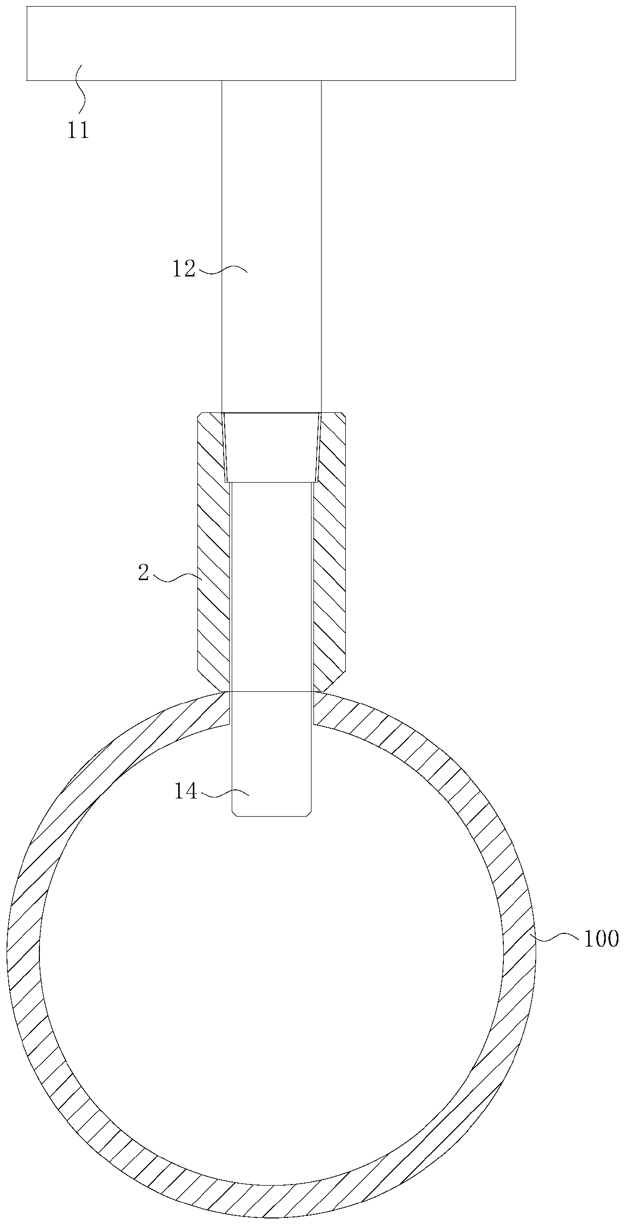 Welding auxiliary tool and welding method for instrument installation base