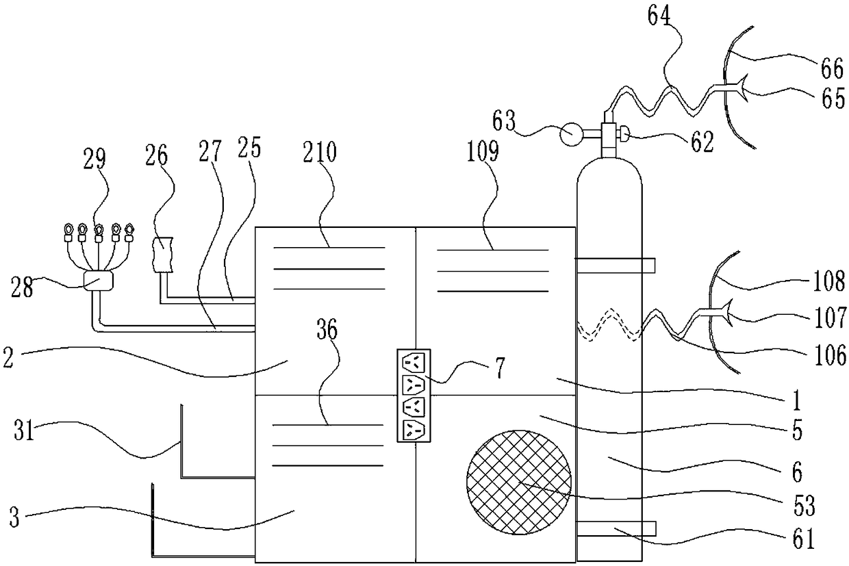 Combined nursing device for infantile hand-foot-mouth disease